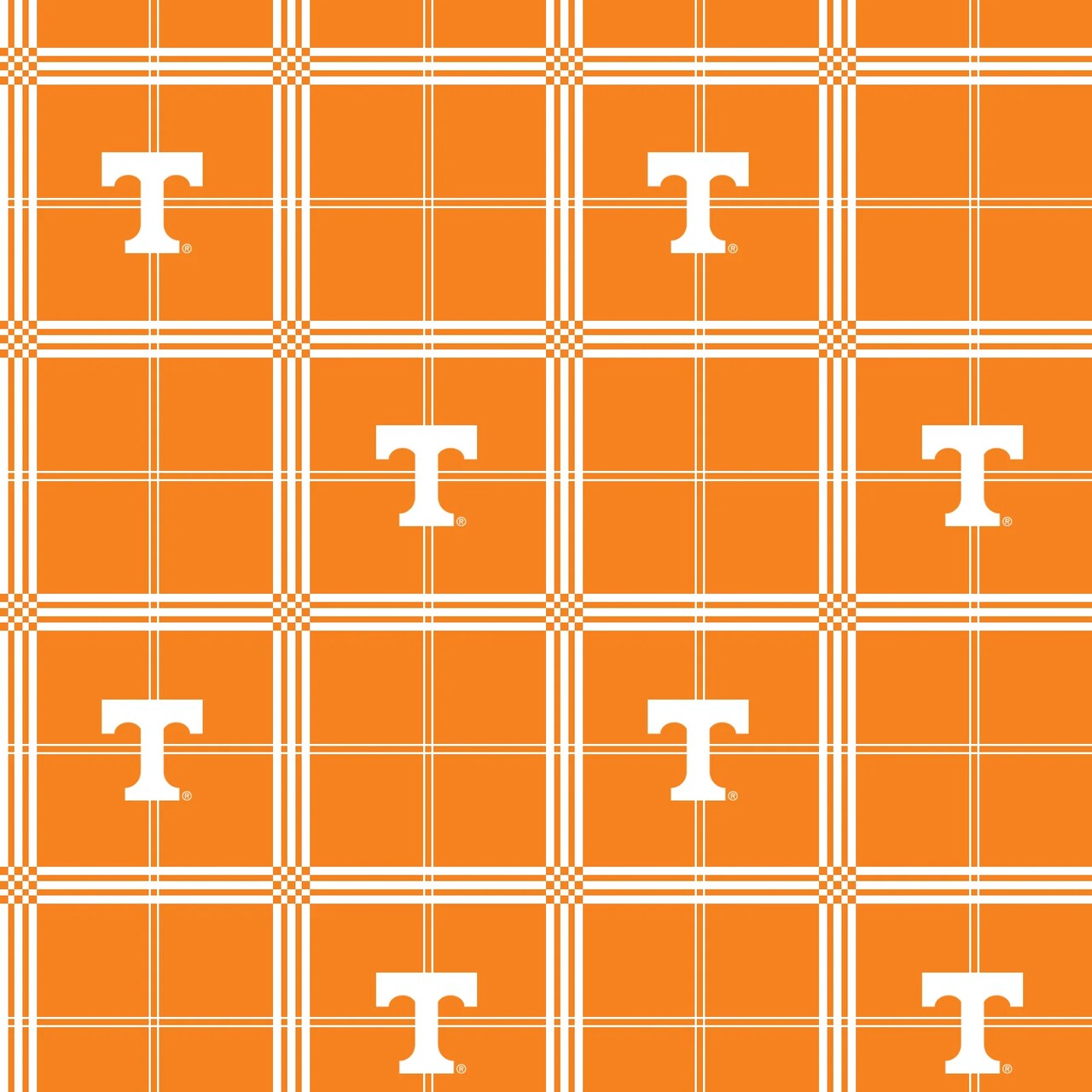 Fabric Sykel Enterprises University of Tennessee Plaid Flannel by the Quarter Yard TEN023